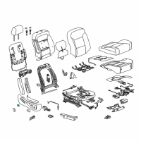 OEM 2022 Cadillac XT4 Seat Switch Knob Diagram - 22748567