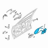 OEM 2021 Infiniti QX50 Front Door Lock & Remote Control Assembly, Right Diagram - 80500-5NA0A