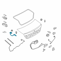 OEM 2013 BMW 740Li xDrive Left Trunk Lid Hinge Diagram - 41-62-7-189-257