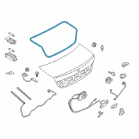 OEM 2011 BMW 740Li Trunk Lid Gasket Diagram - 51-76-7-187-307