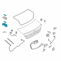 OEM BMW ActiveHybrid 5 Luggage Compartment Light/Trunk Lid Diagram - 63-31-6-962-569