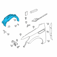 OEM 2019 Lincoln Navigator Fender Liner Diagram - JL7Z-16102-B