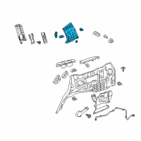 OEM Lexus LX570 GARNISH, Rear Pillar Diagram - 62472-60401-A2