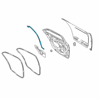 OEM Lincoln Continental Rear Weatherstrip Diagram - GD9Z-5428124-B