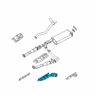 OEM 2014 Nissan Armada Exhaust Manifold With Catalytic Converter Passenger Side Diagram - 14002-ZR00D