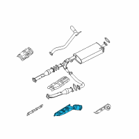 OEM 2014 Nissan Titan Exhaust Manifold With Catalytic Converter Passenger Side Diagram - 14002-ZR00D