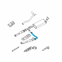 OEM 2015 Nissan Armada Exhaust Tube Assembly, Center Diagram - 20030-ZE00B