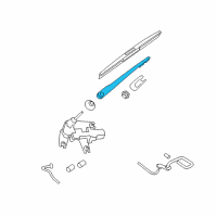 OEM Infiniti EX35 Rear Window Wiper Arm Assembly Diagram - 28781-1BB0A