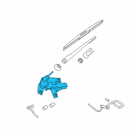 OEM 2011 Infiniti EX35 Motor Assy-Rear Window Wiper Diagram - 28710-1BA0A