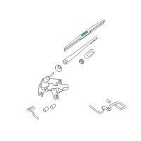 OEM 2011 Infiniti EX35 Back Window Wiper Blade Assembly Diagram - 28790-1BA0A