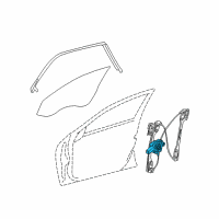 OEM 2017 Dodge Challenger Front Door Window Regulator Motor Diagram - 68043883AA