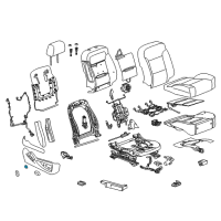 OEM 2016 GMC Sierra 2500 HD Seat Switch Knob Diagram - 22964614