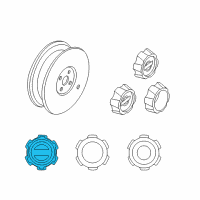 OEM 2001 Nissan Frontier Disc Wheel Ornament Diagram - 40343-7B400