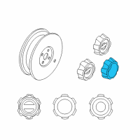 OEM Nissan Xterra Disc Wheel Cap Diagram - 40315-7Z100