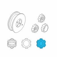 OEM Nissan Frontier Wheel Center Cap Diagram - 40343-7B405