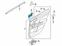 OEM 2021 Kia Sorento Handle Assembly-Rear Doo Diagram - 83610P2000FMS