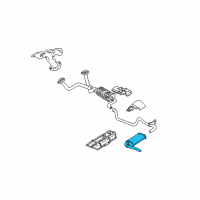 OEM 1999 Chevrolet Camaro Exhaust Muffler Assembly (W/ Tail Pipe) Diagram - 10306197