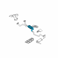 OEM Pontiac Firebird 3-Way Catalytic Convertor Assembly (W/ Exhaust Manifold Pipe) Diagram - 24505458