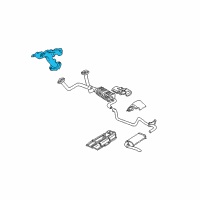 OEM 2002 Pontiac Firebird Manifold Engine Exhaust Diagram - 24507682