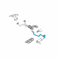 OEM 1996 Pontiac Firebird Exhaust Pipe Assembly Diagram - 10281081