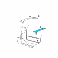 OEM 1993 Chevrolet Camaro Molding Asm-Windshield Side Upper Garnish Diagram - 10246730