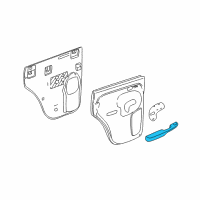OEM Chevrolet Silverado Armrest Asm-Rear Side Door *Pewter Diagram - 15062474