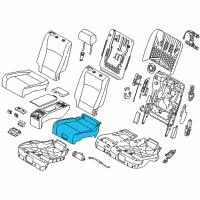 OEM BMW 535i GT xDrive Seat Cushion Pad Diagram - 52207236002