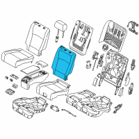 OEM BMW 535i GT Seat Cushion Pad Diagram - 52207236001