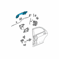 OEM 2005 Acura TSX Handle Assembly, Right Rear Door (Outer) (Arctic Blue Pearl) Diagram - 72640-SEC-A01ZB