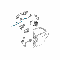 OEM 2006 Acura TSX Cable, Left Rear Inside Handle Diagram - 72671-SEA-013