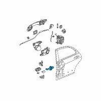 OEM Acura Checker, Right Rear Door Diagram - 72840-SEA-E02