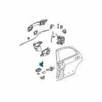 OEM 2005 Acura TSX Hinge, Left Rear Door (Upper) Diagram - 67950-SEA-003ZZ