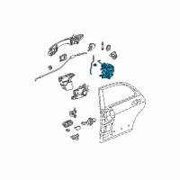 OEM 2007 Acura TSX Lock Assembly, Left Rear Door Diagram - 72652-SEA-G01