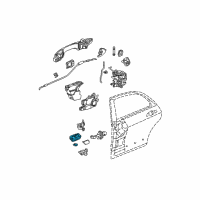 OEM 2006 Acura TSX Handle Assembly, Passenger Side Inside (Graphite Black) Diagram - 72120-SEA-013ZA