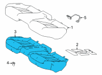 OEM 2021 Toyota Mirai Seat Cushion Pad Diagram - 71503-62030