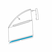 OEM 2011 Lexus GS450h Moulding Sub-Assy, Front Door, Outside RH Diagram - 75071-30080