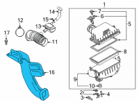 OEM Toyota Sienna Air Inlet Diagram - 17750-F0190