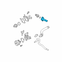OEM Nissan Rogue Select Engine Coolant Inlet Flange Diagram - 13049-JA01A