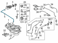 OEM 2022 Hyundai Tucson TUBE ASSY-TANK TO CANISTER Diagram - 31127-P0820