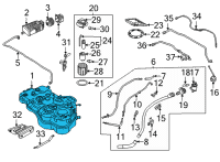 OEM 2022 Hyundai Tucson TANK ASSY-FUEL Diagram - 31150-P0800