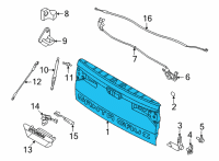 OEM Hyundai PANEL ASSY-TAIL GATE Diagram - 72801-K5000