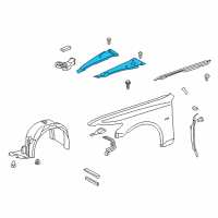 OEM 2017 Lexus LS460 Cover, Engine Room Side Diagram - 53796-50050
