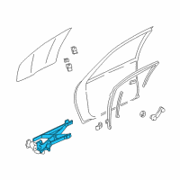 OEM 1995 Pontiac Sunfire Front Side Door Window Regulator Assembly Diagram - 15218050