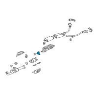 OEM 2014 Acura RDX Rubber, Exhaust Mounting Diagram - 18215-TL2-A01