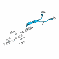 OEM 2012 Acura ZDX Muffler, Exhaust Diagram - 18307-SZN-A02