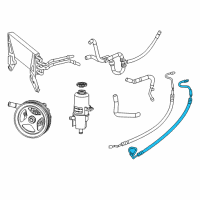 OEM 2015 Ram 2500 Hose-Power Steering Pressure Diagram - 5154898AD