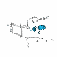 OEM 2003 Pontiac Vibe Compressor Diagram - 88974336