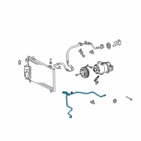 OEM Pontiac Vibe Tube, A/C Evaporator Diagram - 88973606