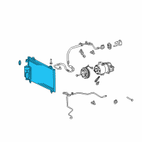 OEM 2003 Pontiac Vibe Condenser, A/C Diagram - 88972207