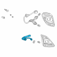 OEM Lexus Socket & Wire, Rear Lamp Diagram - 81585-48030
